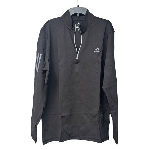 Adidas Golf Men’s ¼ 3 stripe top, Black, XL - Picture 2 of 11